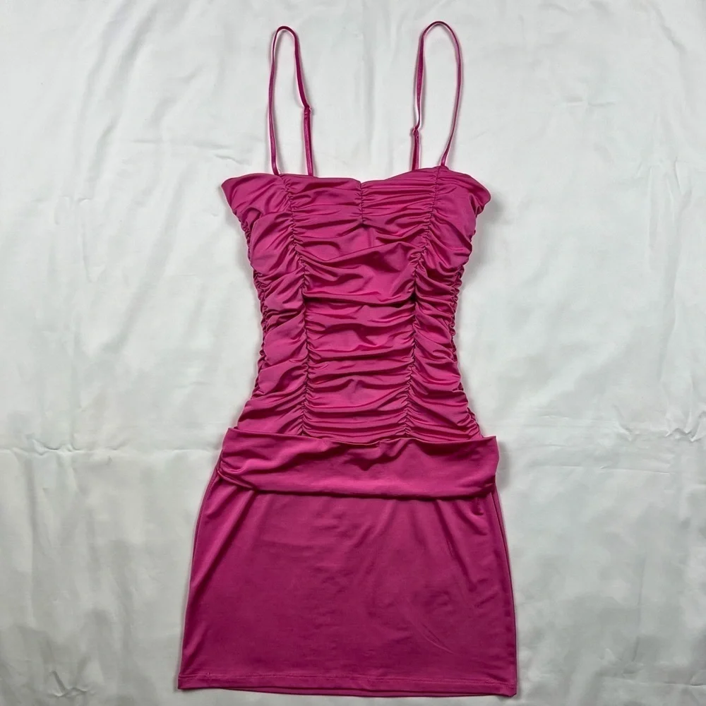 90’s Y2K Ruched Bodycon Mini Dress